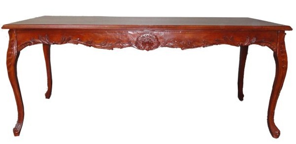 Casa Padrino table à manger baroque Mahogany Brun 160cm - table à manger - meubles de style antique