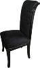 Casa Padrino baroque chaise haute pour table arrière noir / noir - Meubles de haute Fauteuil
