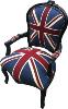 Casa Padrino chaise baroque salon Union Jack Conception / Noir