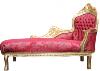  Casa Padrino chaise baroque Bordeaux Motif / Or Mod2 - Meubles baroque