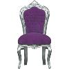 Casa Padrino baroque Dîner président Violet / Argent - Meubles baroque