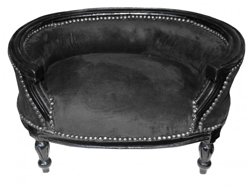 Baroque chiens et chats Canapé Noir / Noir Dog Bed & Cat Bed