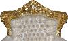 Casa Padrino baroque Fauteuil "King" Mod 2 Crème / Motif Gold / Or avec Bling Bling strass