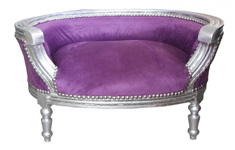 Baroque chiens et chats Canapé Pourpre / Argent Dog Bed & Cat Bed - Violet