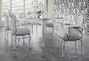 Casa Padrino baroque Dinner Set Blanc / Blanc - table à manger + 6 chaises