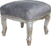 Casa Padrino baroque ottoman Gris / Argent - Meubles antiques - Tabouret