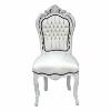 Casa Padrino baroque Dîner président blanc / cuir blanc meubles de style antique regard