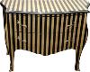 Casa Padrino commode bois rayures baroques placage / noir - la version de luxe - Handcrafted en bois