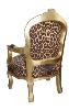 Casa Padrino baroque chaise Leopard / Or - Fauteuil - Meubles antiques