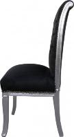 Casa Padrino baroque chaise haute pour table de retour Noir / Argent - des meubles de haute Fauteuil