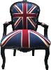 Casa Padrino chaise baroque salon Union Jack Conception / Noir