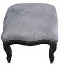 Casa Padrino baroque ottoman Gris / Noir - Meubles antiques - Tabouret